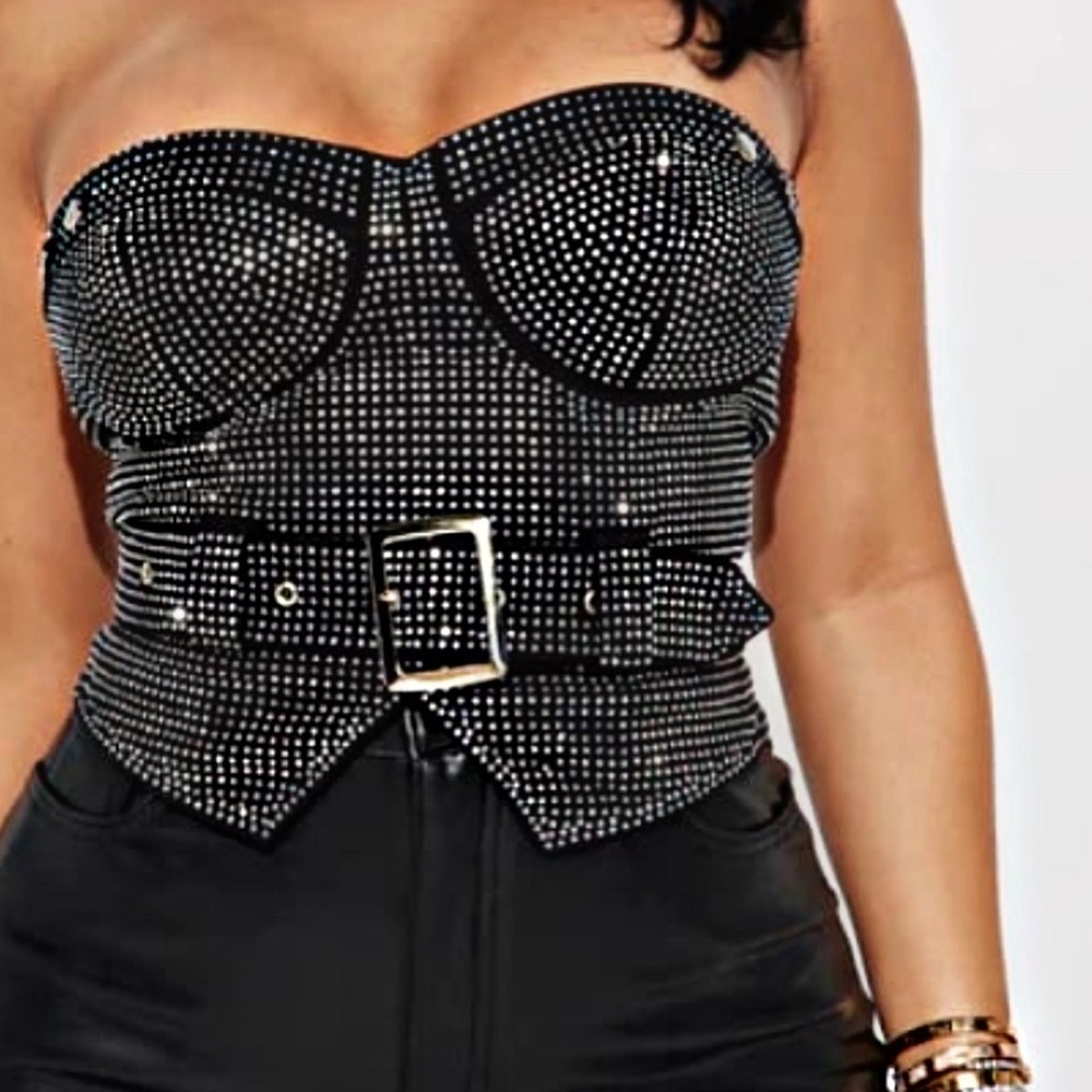 A Little Glitz and Glam Belted Corset